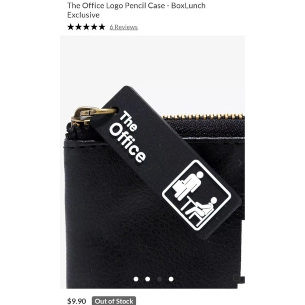 BOXLUNCH The Office Dunder Mifflin Logo Pencil Bag, Out Of Stock‎ Online. NWOT - Picture 3 of 4